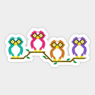 Kilim owl print Sticker